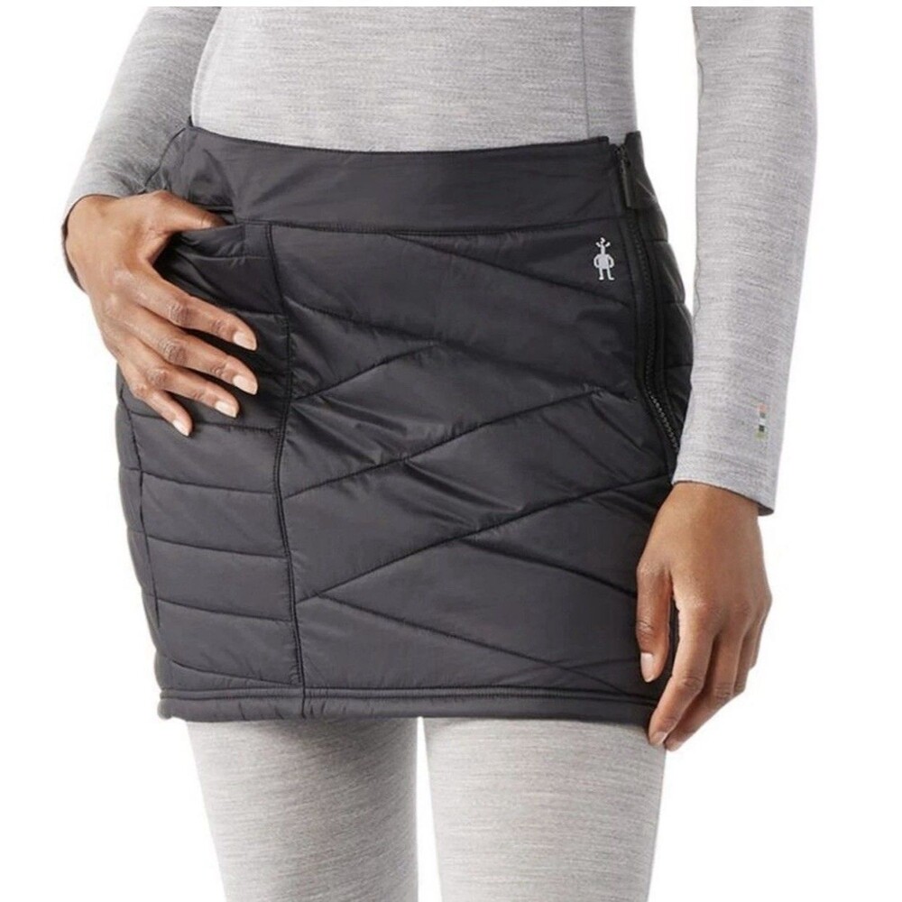 Smartwool Smartloft Zip Skirt Apres Ski Snowboard Snow Puffer Black XS
